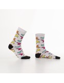 White women\'s socks with colorful shoes SD13 - Online store - Boutique